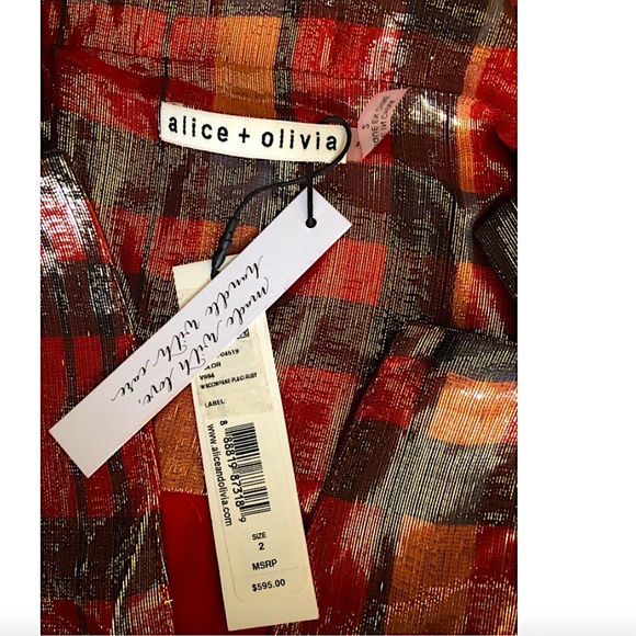 Alice + Olivia Womens Oversized Silk-Blend Shirtdress - Picture 4 of 13